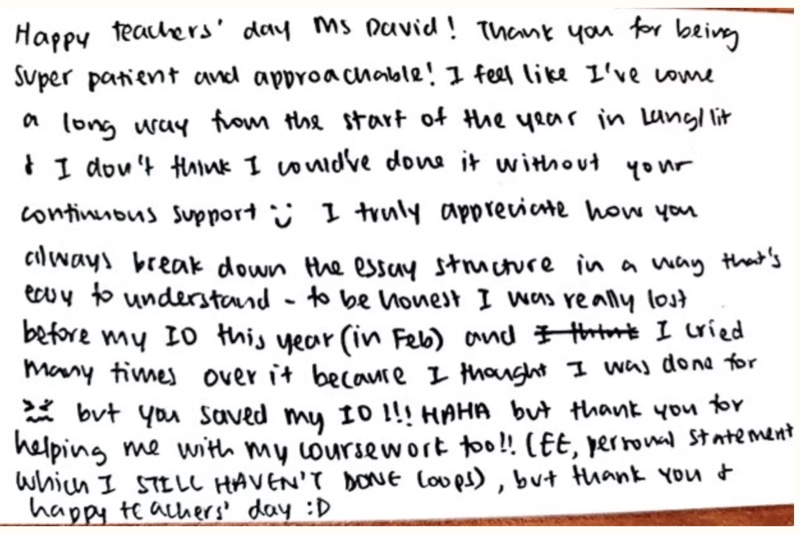 Parent and student feedback conversation 8